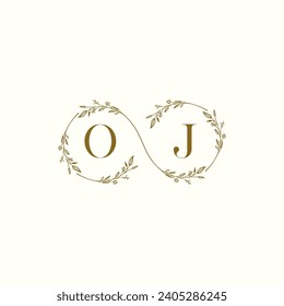 OJ wedding infinity in elegant monogram with high quality professional design that will print well
