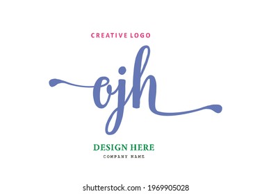 OJH lettering logo is simple, easy to understand and authoritative