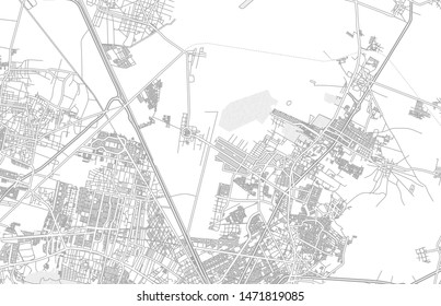 Ojo de Agua, México, Mexico, bright outlined vector map with bigger and minor roads and steets created for infographic backgrounds.