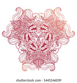 Ojos de Dios. Vector mandala isolated on white background. Printing on clothes and yoga mat. Ethnic art, alchemy, boho style, astrology and magic symbol. Hand drawn element.