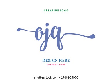 OJQ lettering logo is simple, easy to understand and authoritative