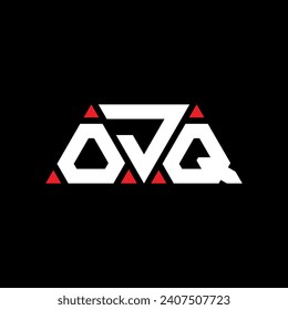 Diseño del logotipo de la letra del triángulo OJQ con forma de triángulo. Monograma de diseño del logotipo del triángulo OJQ. Plantilla de logotipo vectorial del triángulo OJQ con color rojo. Logo triangular OJQ Diseño sencillo, elegante y lujoso.