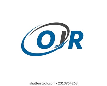 OJR letter creative modern elegant swoosh logo design