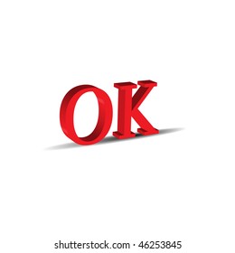 ok 3D icon