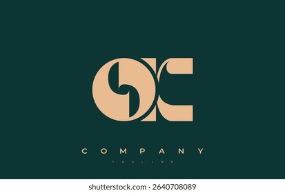 OK Abstract Geometric Logo Design. Modern and elegant logo design with simplistic typography elements, showcasing branding excellence.