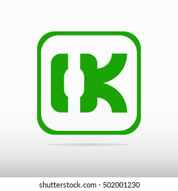 O.K. Abstract positive vector sign. O.K. icon vector illustration. OK logo. Creative Icon with the letters OK. OK emblem. OK picture.