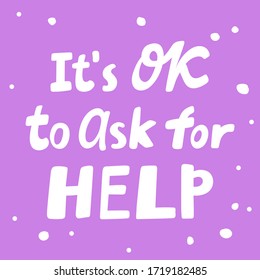 Ok Ask Help Sticker Social Media Stock Vector (Royalty Free) 1719182485 ...