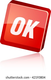   Ok beautiful icon. Vector illustration.