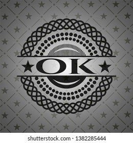 OK  black emblem. Vintage. Vector Illustration. Detailed.