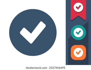 OK Button, Checkmark, Check Mark Icon. Professional, pixel perfect icon. EPS 10 format.