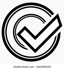 OK button illustration. New OK icon. Ok icon vector. Commercial line vector icon for websites and mobile minimalistic flat design.