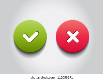 OK and Cancel vector round web buttons