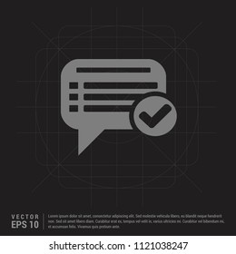 Ok Chat Speech Bubble - Black Creative Background - Free vector icon