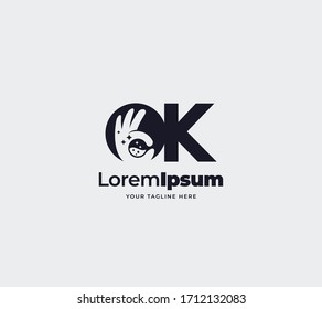 OK clean logo design vector