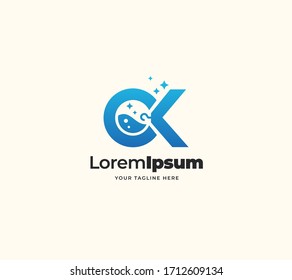 Vector de diseño de logotipo limpio OK