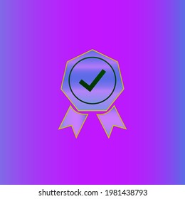 Ok color round outlined flat icons on pink background