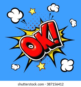 Ok - Comic book, cartoon explosion