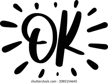 Ok Comic Book Sound Effects Onomatopoeia Decorative Word Collection Cartoon
