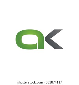 OK company linked letter logo green