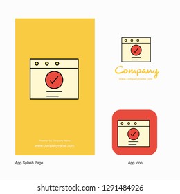 Ok  Company Logo App Icon and Splash Page Design. Creative Business App Design Elements