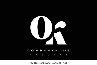 OK Criativa Abstract Tipografia Design de logotipo. Logotipo elegante que combina tipografia arrojada e formas criativas, ideal para soluções de marca e identidade.