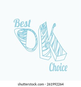 ok deformed word  over white color background