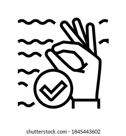 ok diver gesture line icon vector. ok diver gesture sign. isolated contour symbol black illustration