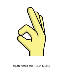 Ok finger icon design template vector illustration