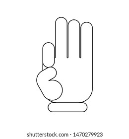 OK finger sign isolated. Hand symbol vector illustration