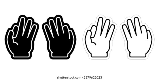 Diseño de la mano de la espuma de la derecha, indicación del gesto, aprobación, plantilla de vectores aislada en fondo blanco