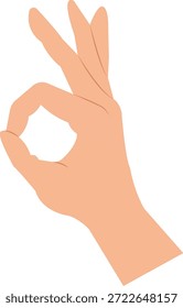 OK Geste Menschliche Handgesten-Pose einzeln 