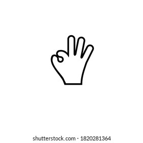 Ok gesture icon best option vector e-commerce symbol mark linear style on white background eps 10