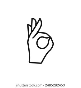 OK gesture icon logo sign vector outline