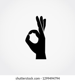 Ok gesture vector  icon