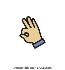 Gestos correctos, gestos de icono de mano humana en el vector de diseño moderno Eps 10