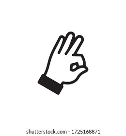 Ok Gestures, Gestures of Human Hand Icon In Trendy  Design Vector Eps 10