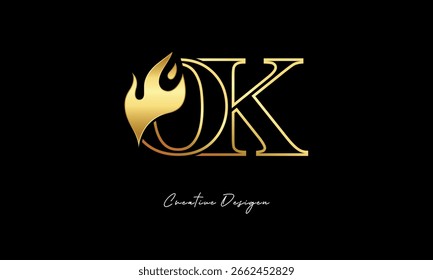 Símbolo minimalista de lujo del diseño del logotipo de la llama de oro para la marca de Premium y la identidad creativa