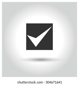 Ok Good Tick check list icon. web buttons. vector illustration. Flat design style