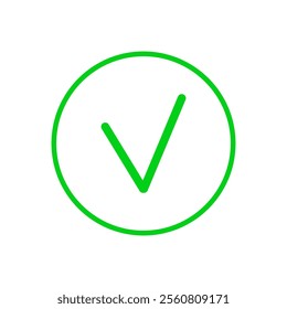 ok green check mark on a white background vector icons