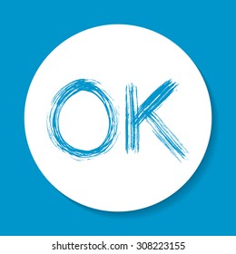 OK grunge vector element