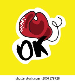 OK Hand action vector illustration