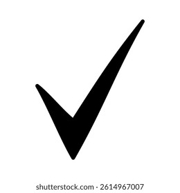 Ok hand draw icon vector. Yes illustration sign. Approve symbol or logo.