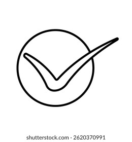 Ok dibujar a mano icono Vector. Sí signo de ilustración. Aprobar símbolo o logotipo.