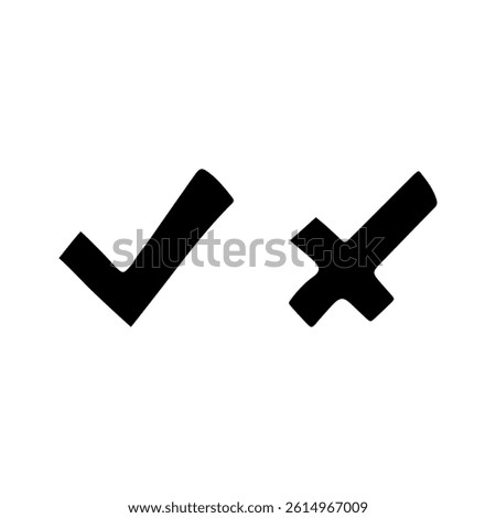 Ok hand draw icon vector. Yes illustration sign. Approve symbol or logo.