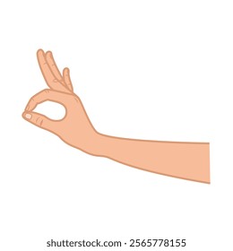 ok hand gesture element illustration