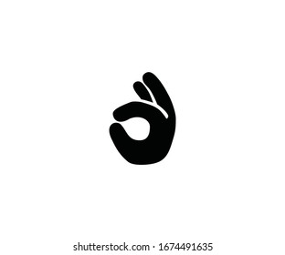 OK Hand Gesture Emoji Vector Isolated Icon Illustration. OK Hand Emoticon