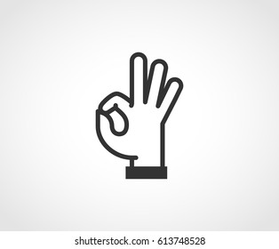 OK hand gesture icon