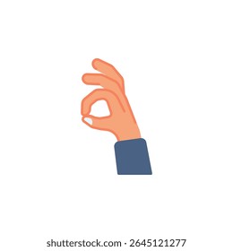 Ok hand gesture vector icon. Hand gesture icon flat style. perfect use for logo, presentation, website, and more. modern icon design color style