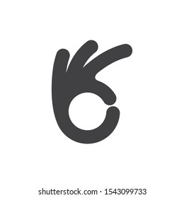 ok hand gesture vector illustration design