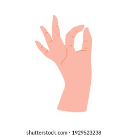 OK hand sign icon illustration element
